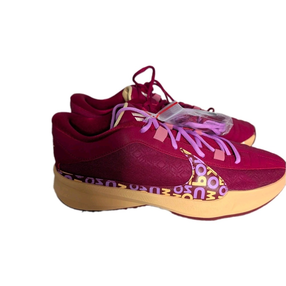 Nike Air Burgundy Purple Beige Lace Up Low Top Men's Athletic Sneakers DX4985